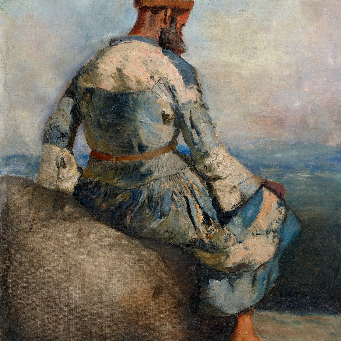 Edwin Lord Weeks — Персидский крестьянин, сидящий на вершине скалы