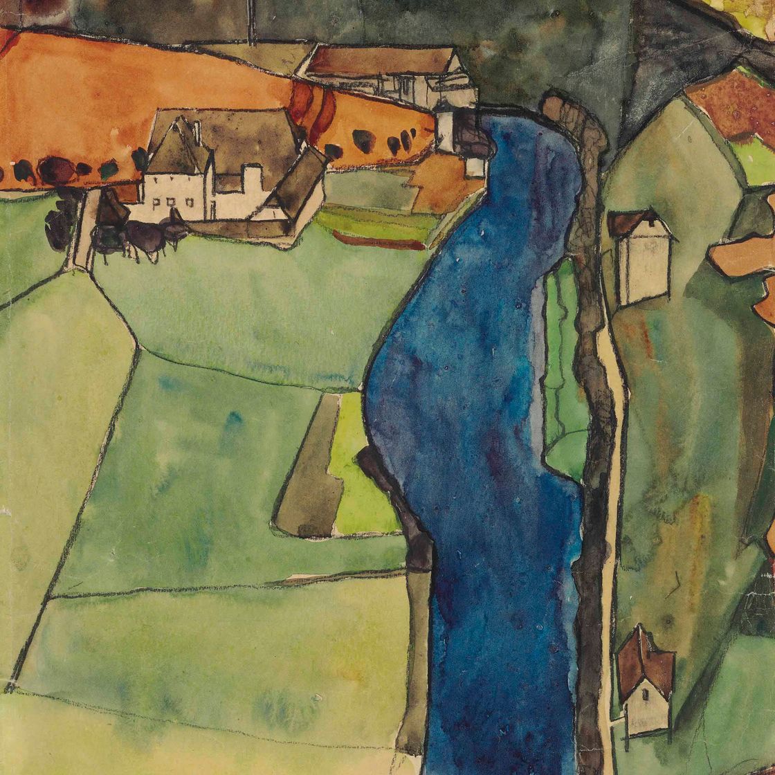 Egon Schiele — Город Блауэн-Флюсс (Крумау)