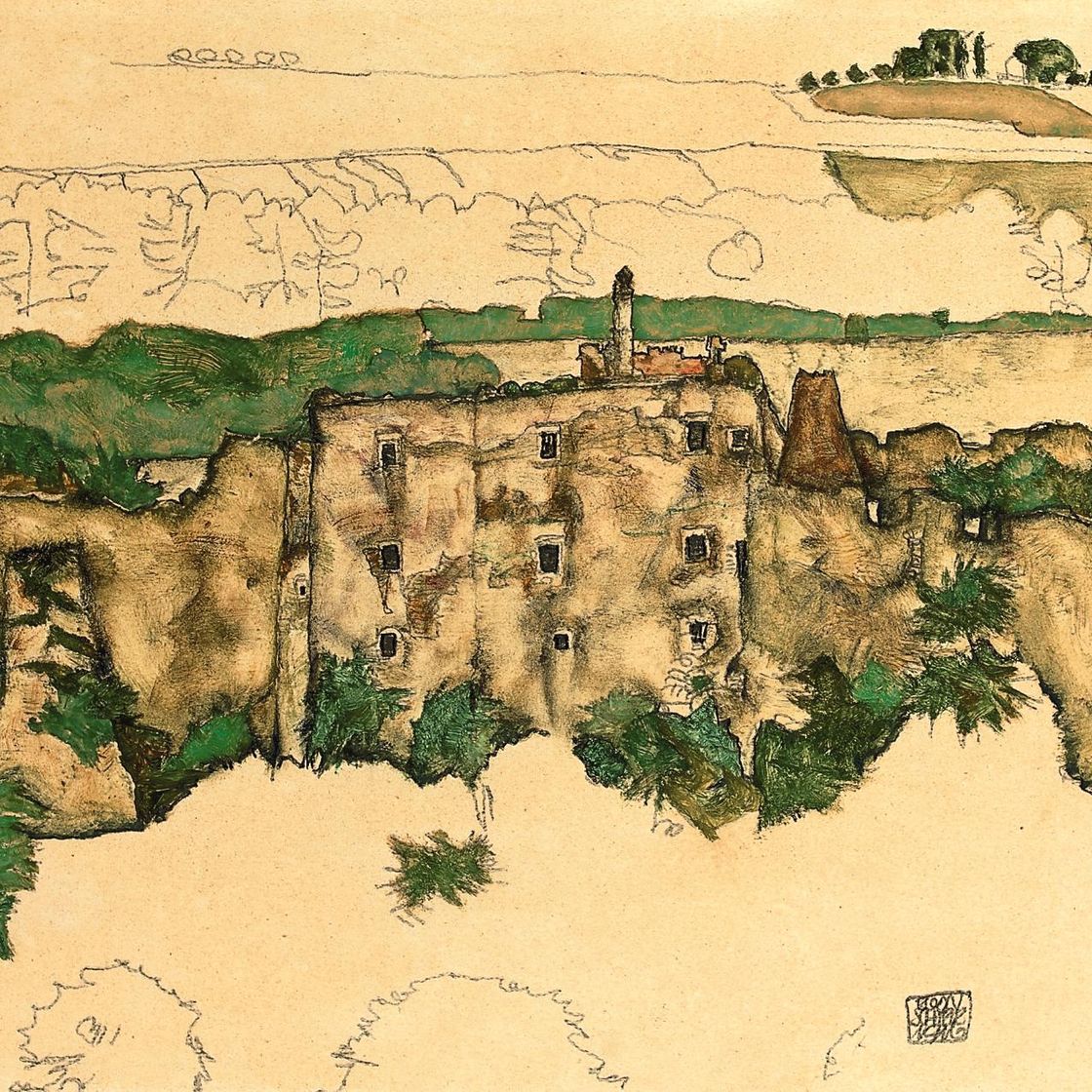 Egon Schiele — Земельный союз (Ruine Weitenegg)