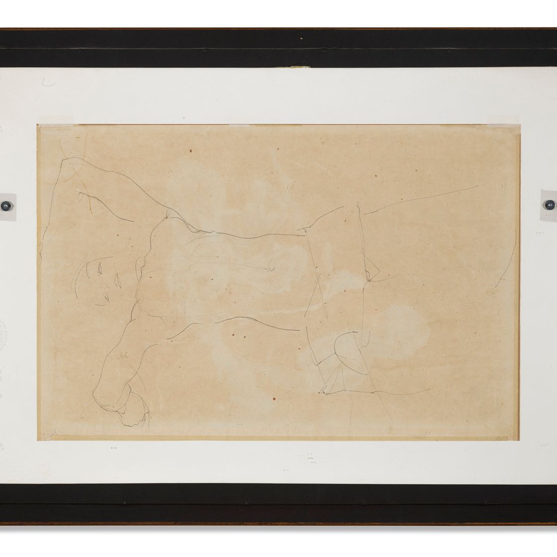 Egon Schiele — Туловище хоккеиста вайблихера (прямая сторона); нижняя часть туловища Вайблихера (обратная сторона), изображение 4