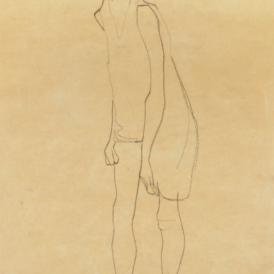 Egon Schiele — Портрет фрау доктор Хорак (спереди); оригинальная фигура (сзади), изображение 2