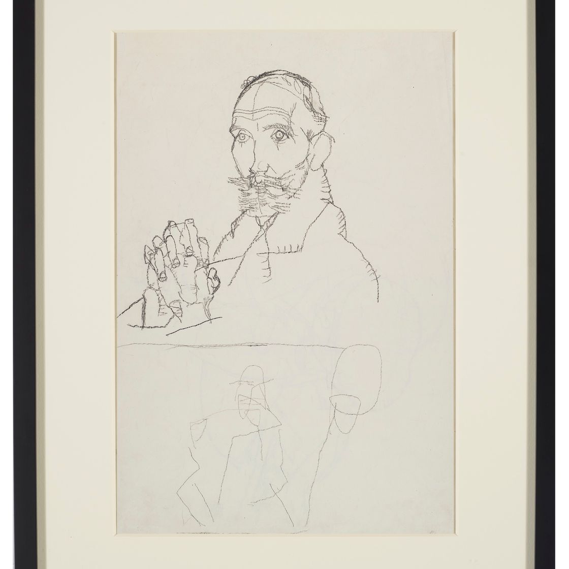 Egon Schiele — Бильднис Франц Хауэр (справа) ; Гебегт шрайтендер Юнглинг в Ауфсихте (Матроуз) (слева), изображение 3