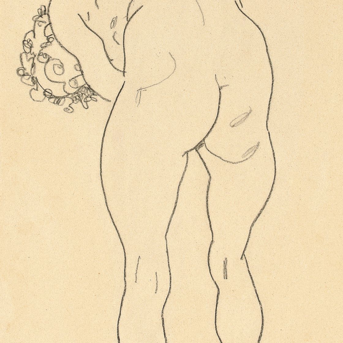Egon Schiele — Вайблихер Рюккенакт, наш главный герой