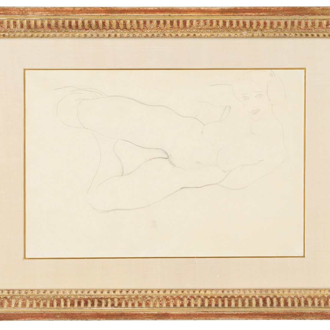 Egon Schiele — Ножной ремень weiblicher Akt (прямой); Сидячий ремень Akt (оборотная сторона), изображение 3