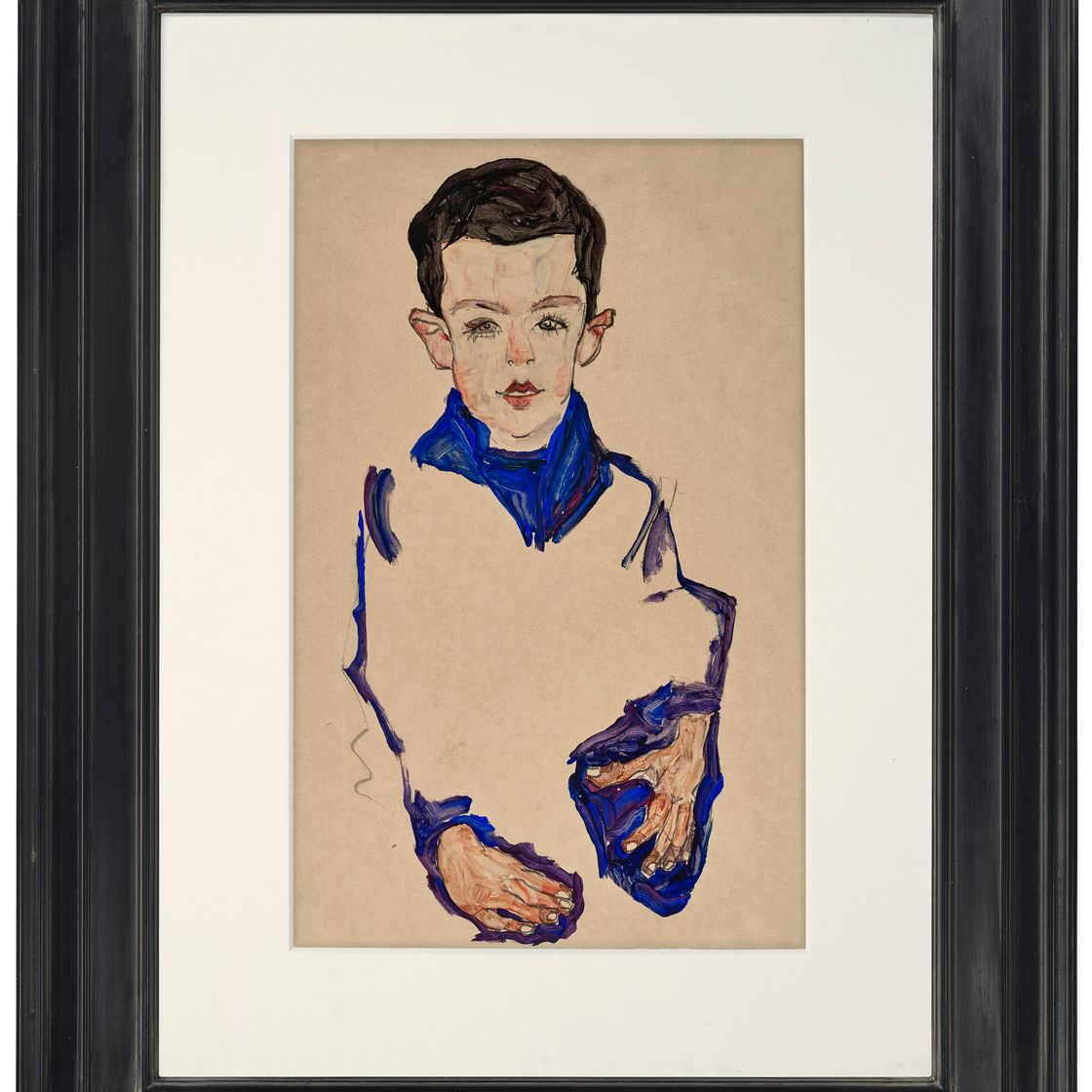 Egon Schiele — Кнабенбильднис (Герберт Райнер) (справа); Цветовая гамма для драпировки (сзади), изображение 2