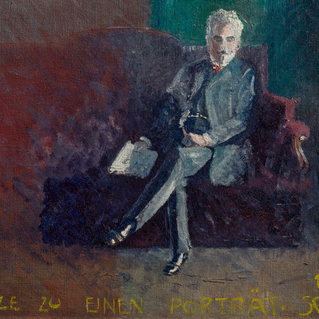 Egon Schiele — Леопольд Чихачек, владелец компании rotem Sofa sitzend