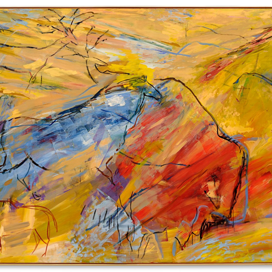 Elaine de Kooning — Красный бизон/Синяя лошадь, изображение 2