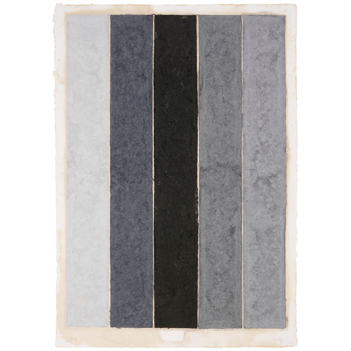 Ellsworth Kelly — Изображение IX на цветной бумаге (четыре серых с черным I)