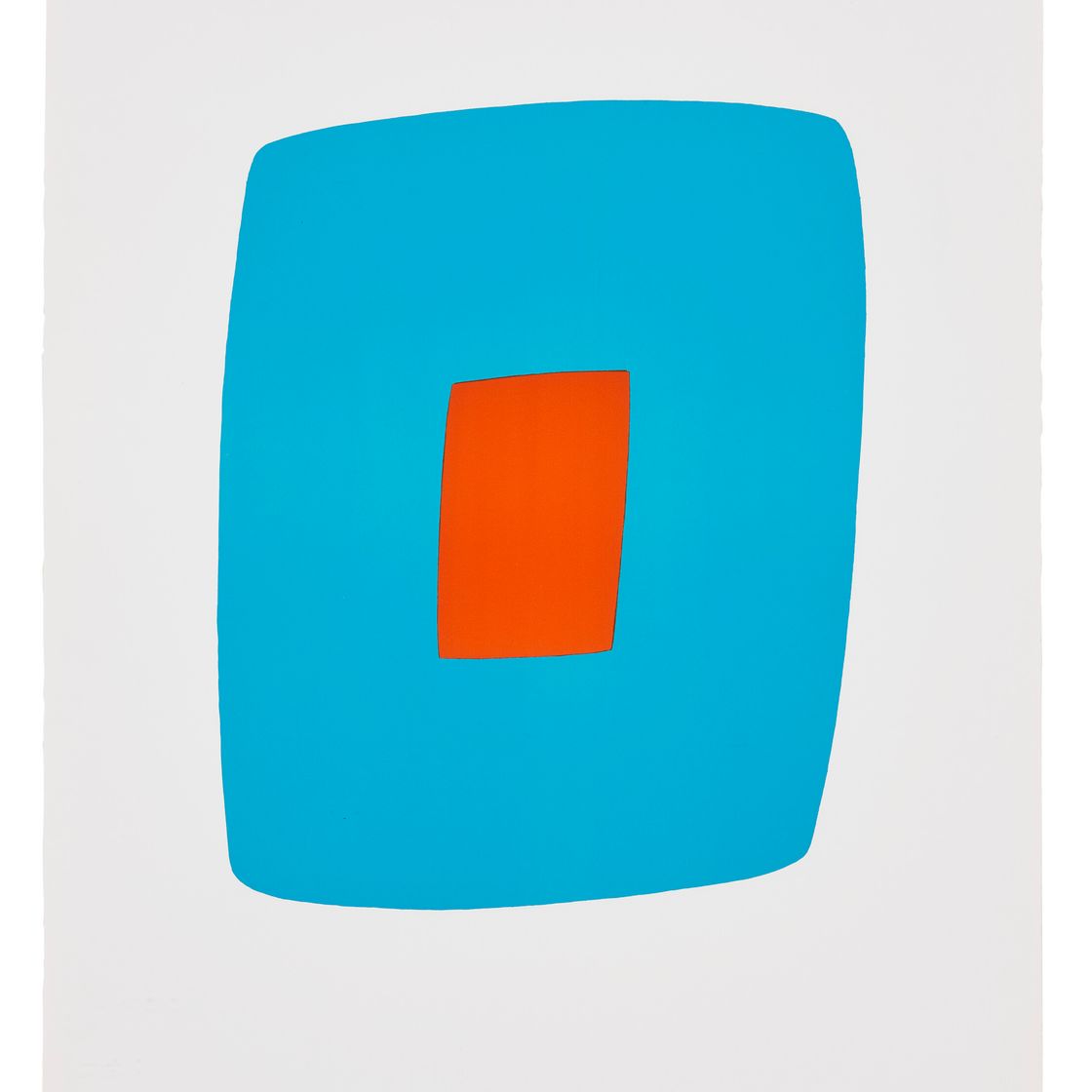 Ellsworth Kelly — Светло-голубой с оранжевым, из набора из двадцати семи цветных литографий