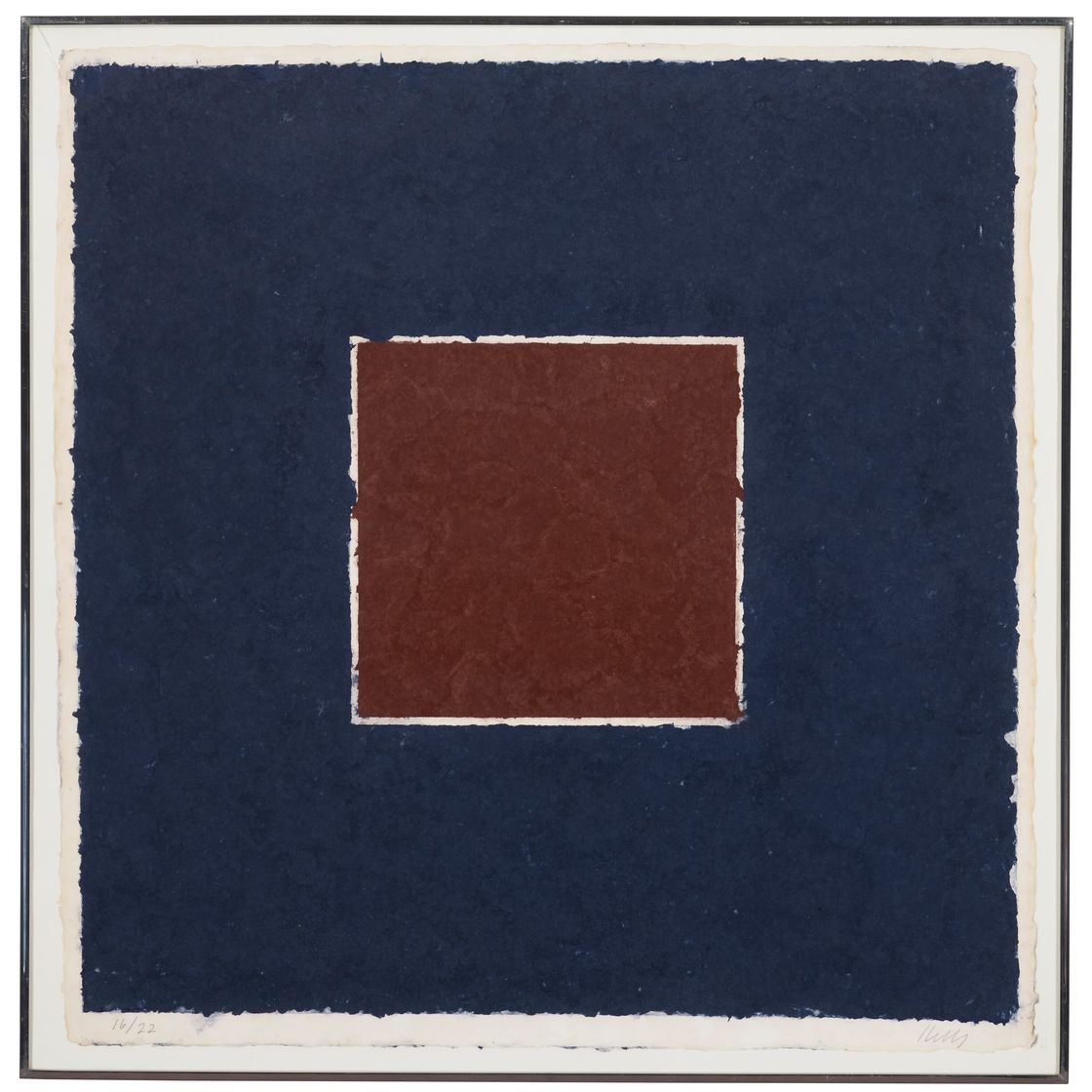 Ellsworth Kelly — Изображение XX на цветной бумаге (коричневый квадрат с синим), изображение 2
