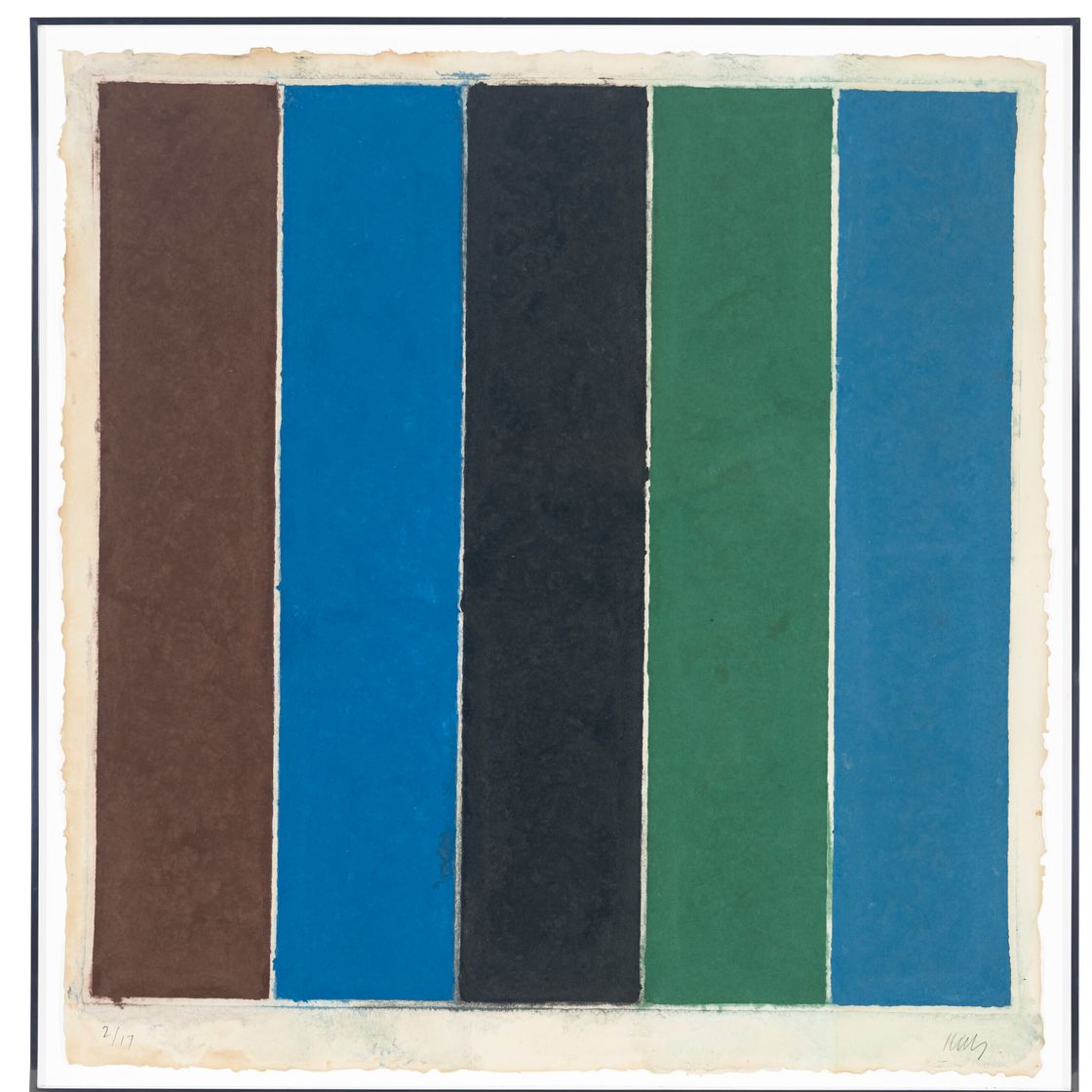 Ellsworth Kelly — Изображение XIX на цветной бумаге (Коричневое, синее, черное, Зеленое, фиолетовое), изображение 2
