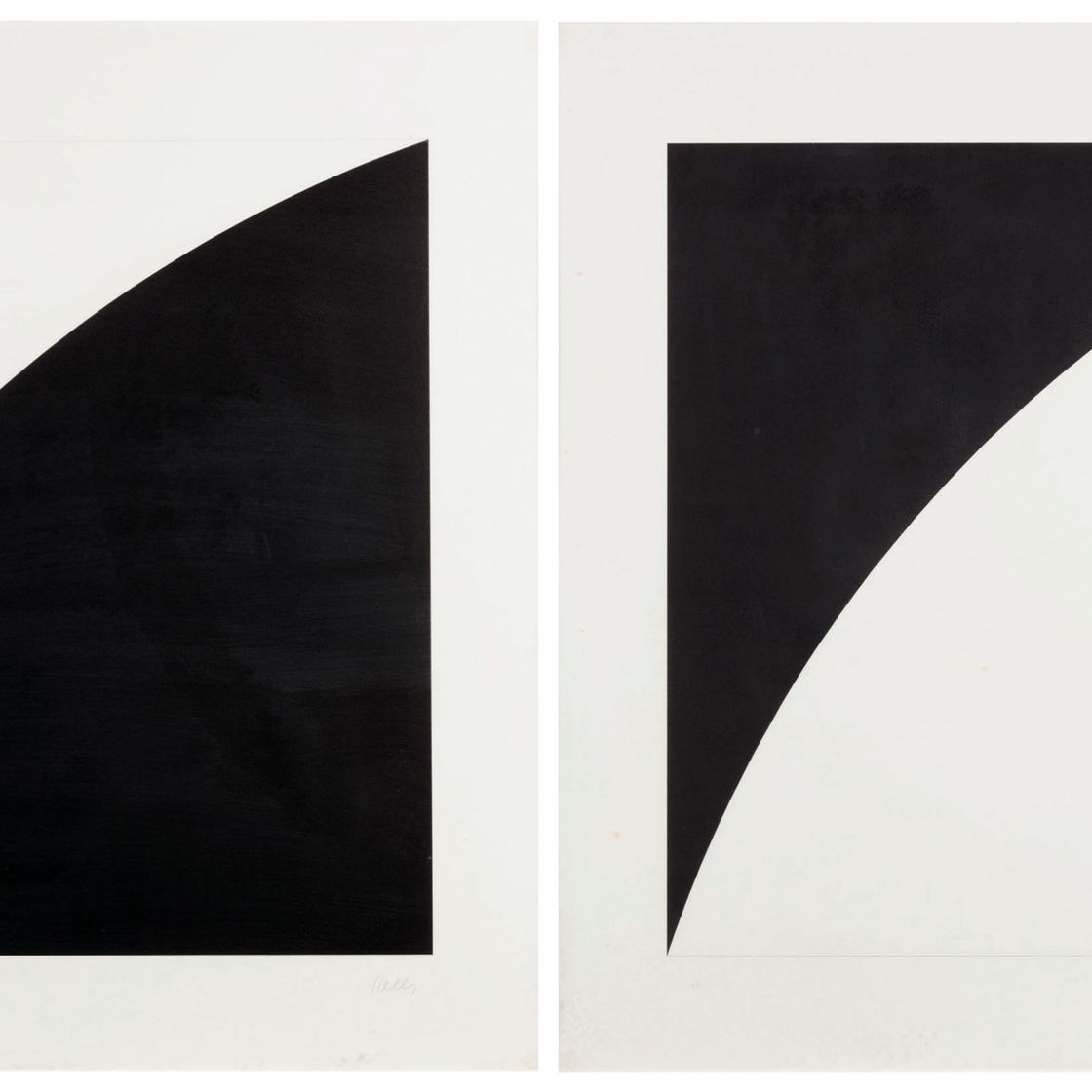 Ellsworth Kelly — (i) Белая кривая I (ii) Черная кривая I, изображение 1
