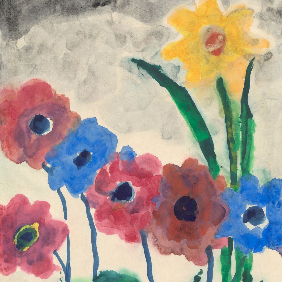 Emil Nolde — Блюменакварелл из зибена Блютена, изображение 1