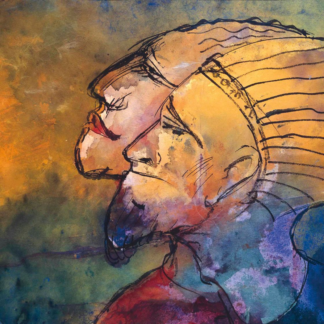 Emil Nolde — Фантазия, цветущая жизнь в профиле (Мужчина и женщина), изображение 2