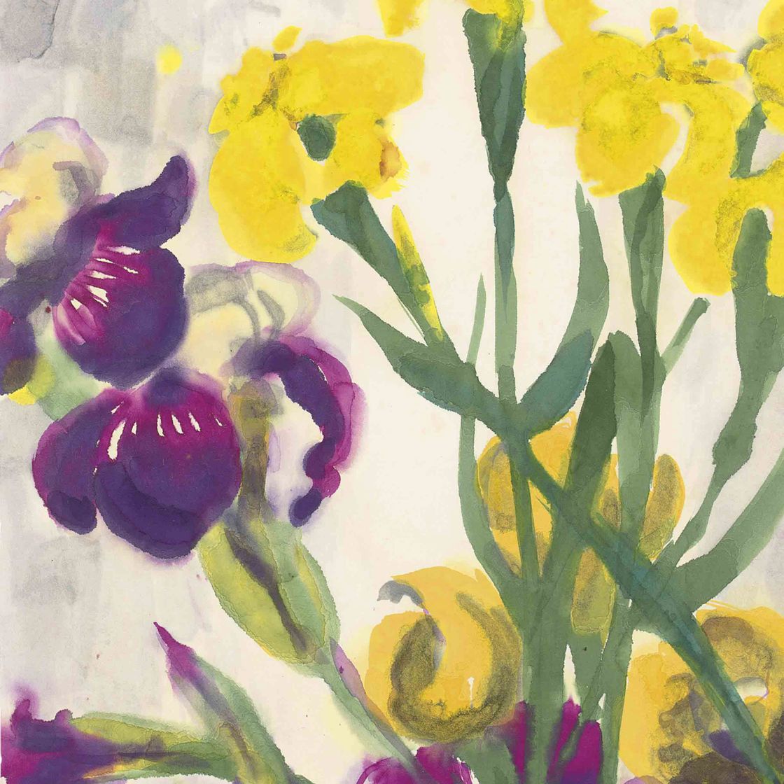 Emil Nolde — Желтый и синий Ирис