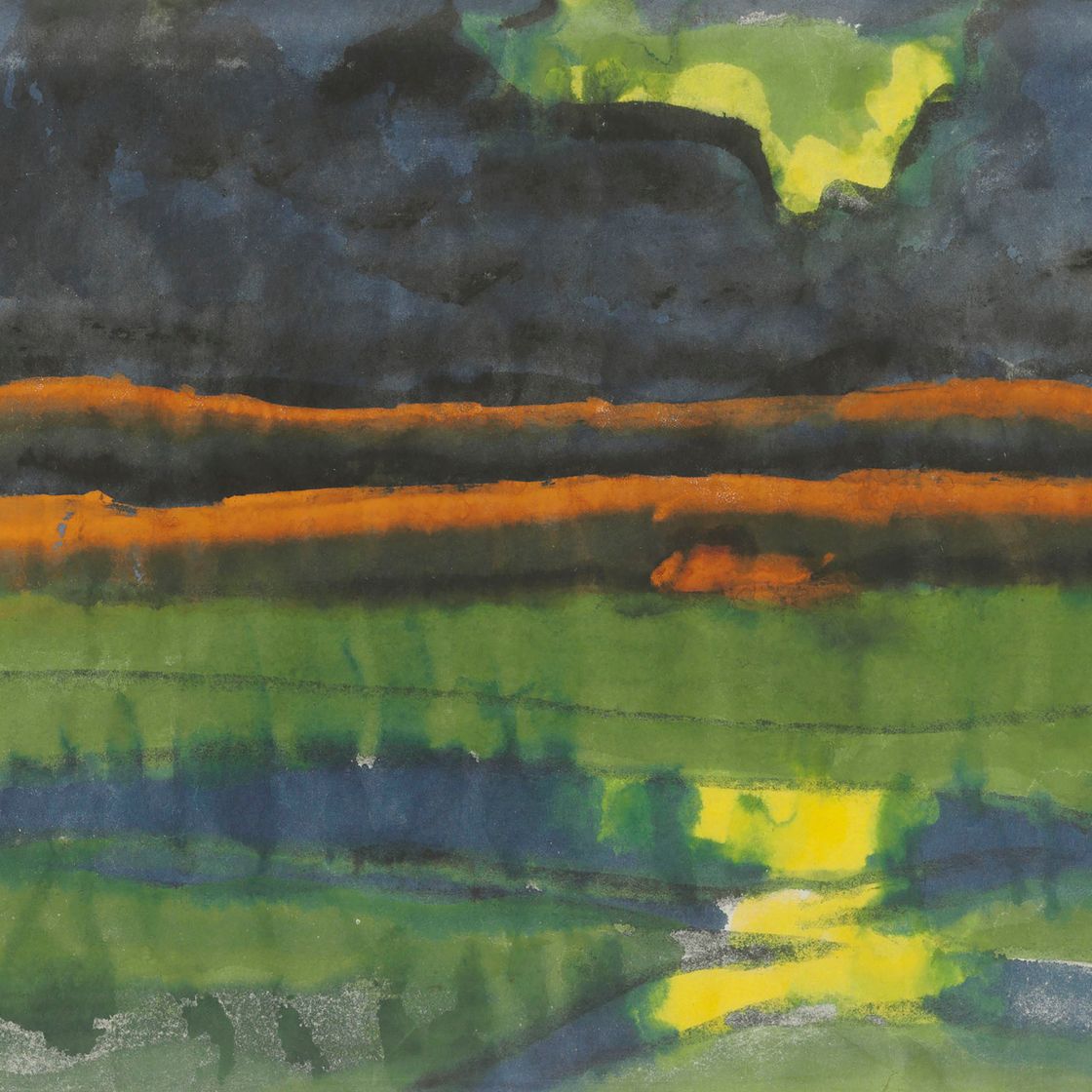 Emil Nolde — Маршландшафт для волькеншпигелей (спереди и сзади), изображение 2