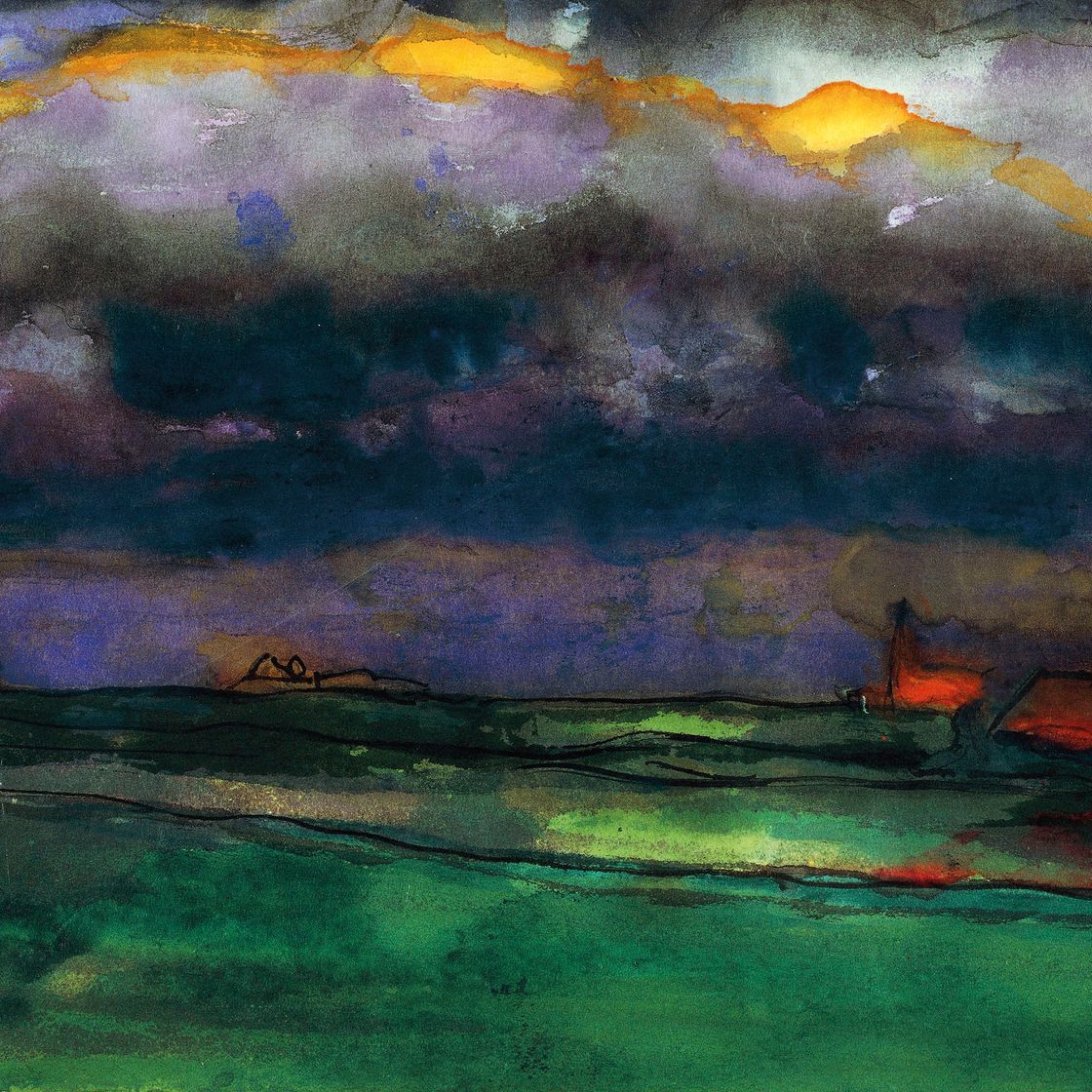 Emil Nolde — Маршландшафт для волькеншпигелей (спереди и сзади), изображение 3