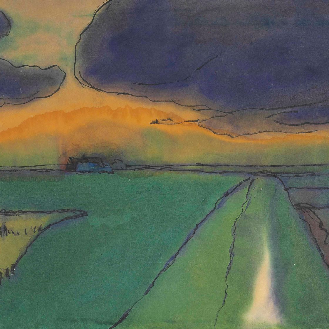 Emil Nolde — Маршландшафт под названием "Фиалковый волк"