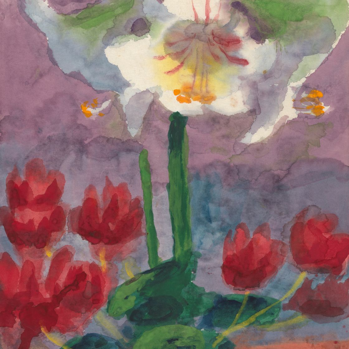 Emil Nolde — Вэй - это Амариллис и механический тюльпан, изображение 1