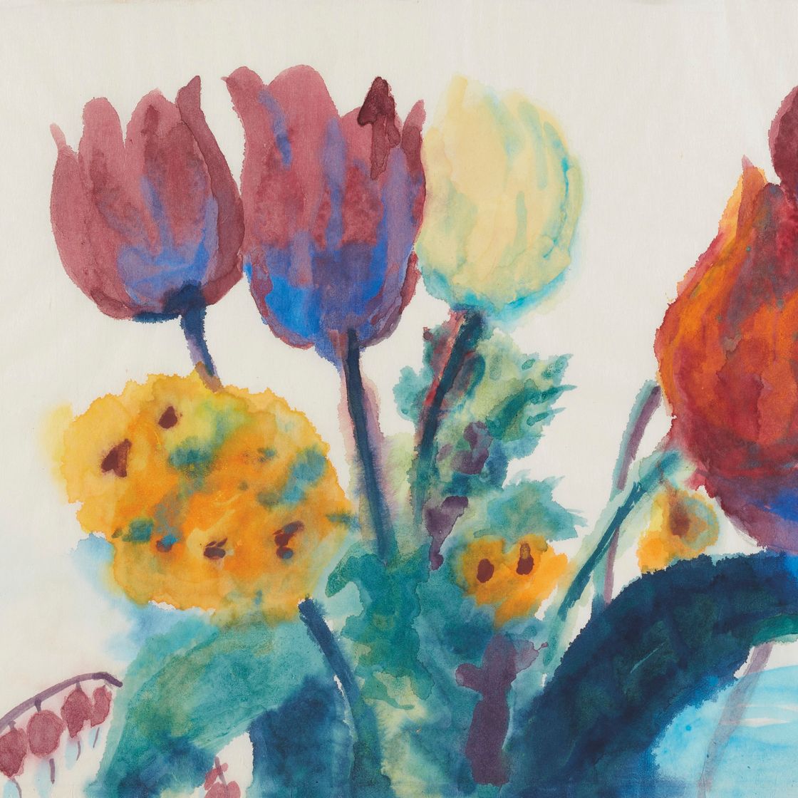Emil Nolde — Тюльпан, Рудбекия и ученик Герцена