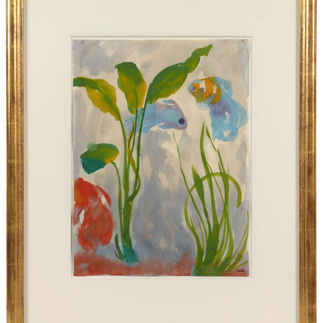 Emil Nolde — Чистая и механическая рыба и грюн не Блаттпфланцен, изображение 2
