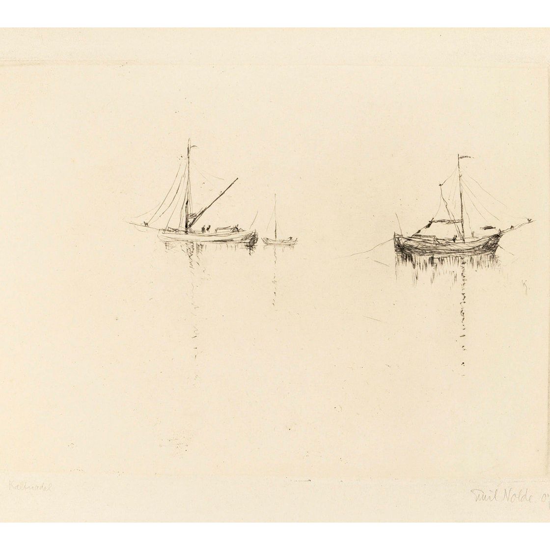 Emil Nolde — Шифф в стиле ветров (Ruhende Schiffe)