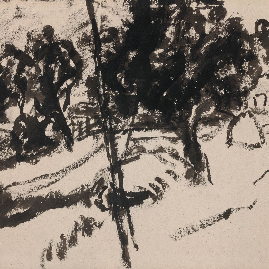 Emil Nolde — Внутренний двор Бауэрнхауса Баумен, изображение 1