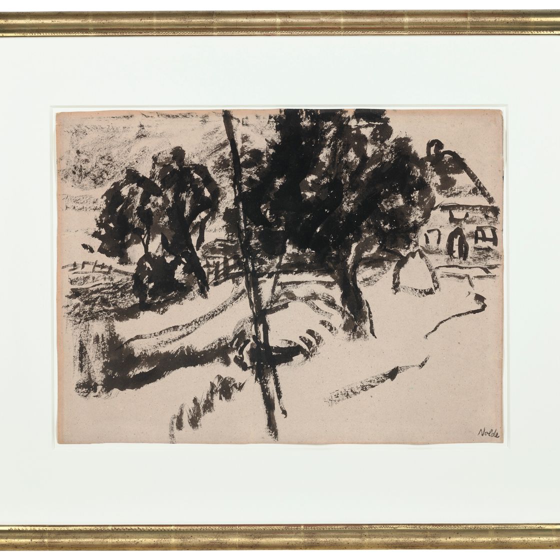 Emil Nolde — Внутренний двор Бауэрнхауса Баумен, изображение 2
