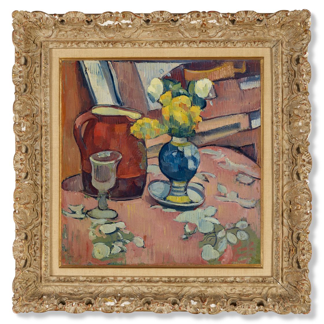 Émile Bernard — Мертвая природа (ваза с цветами, пиче и вода), изображение 2