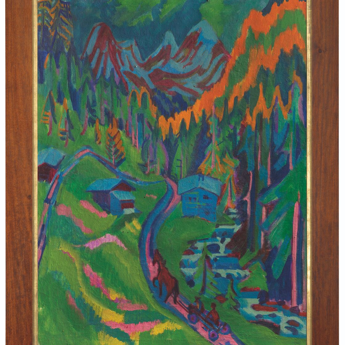 Ernst Ludwig Kirchner — Сертигуег-и-Соммер (справа); Фемарнк - и-сте-мит-гр-и-нем-Химмель (сзади), изображение 2