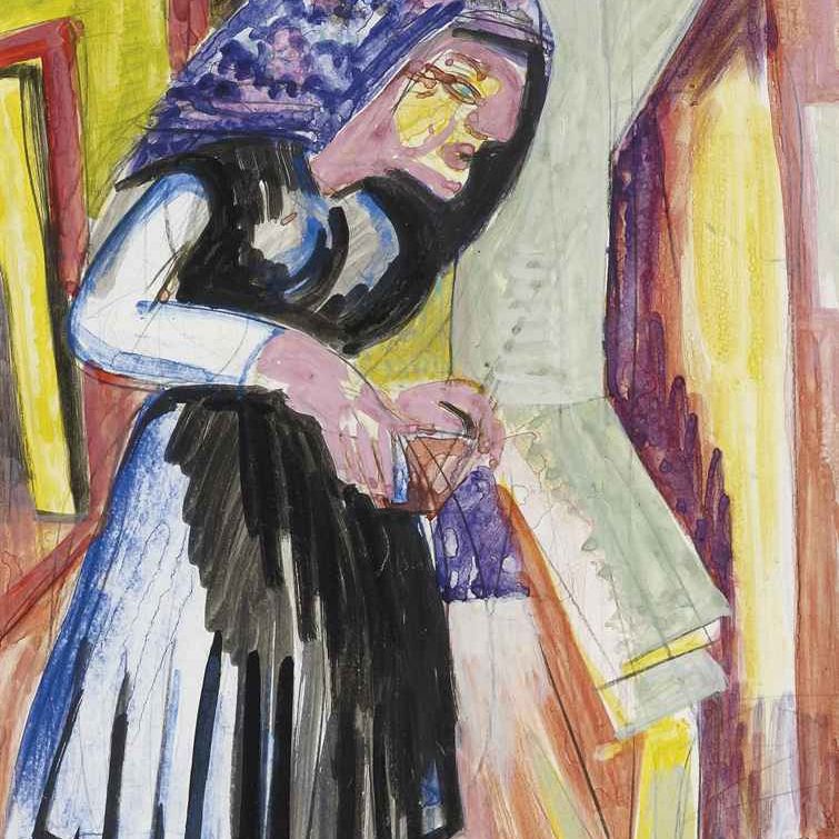 Ernst Ludwig Kirchner — Старый Бауэрин, 1917 год
