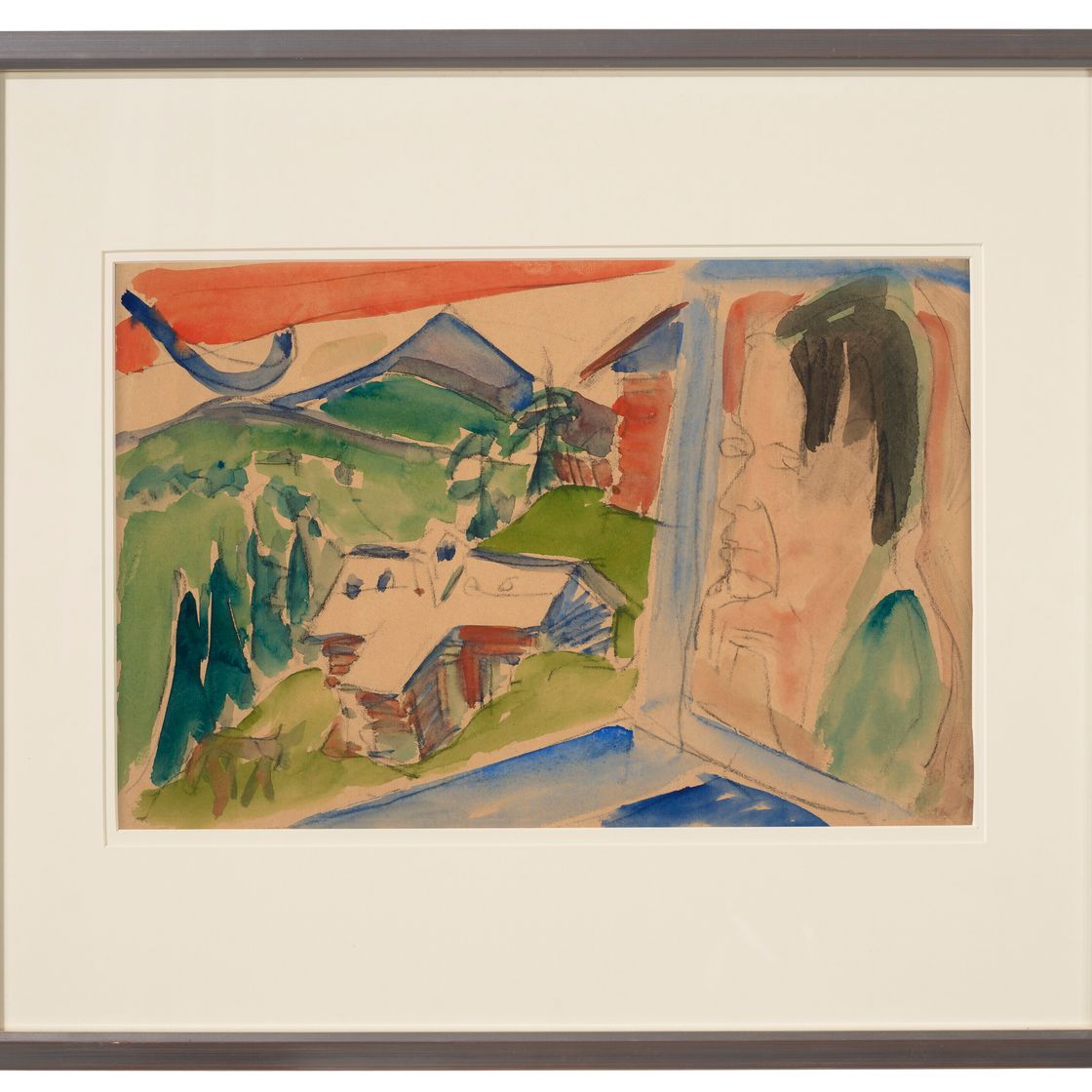 Ernst Ludwig Kirchner — Блик для сотрудников, которые занимаются сельским хозяйством в Фенстере, изображение 2