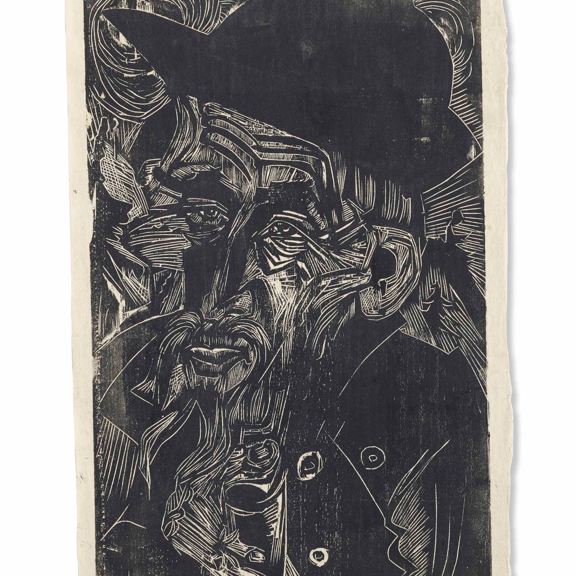 Ernst Ludwig Kirchner — Альтингер Элплер в хижине Шварца (Каспар Кадиеполт), 1919
