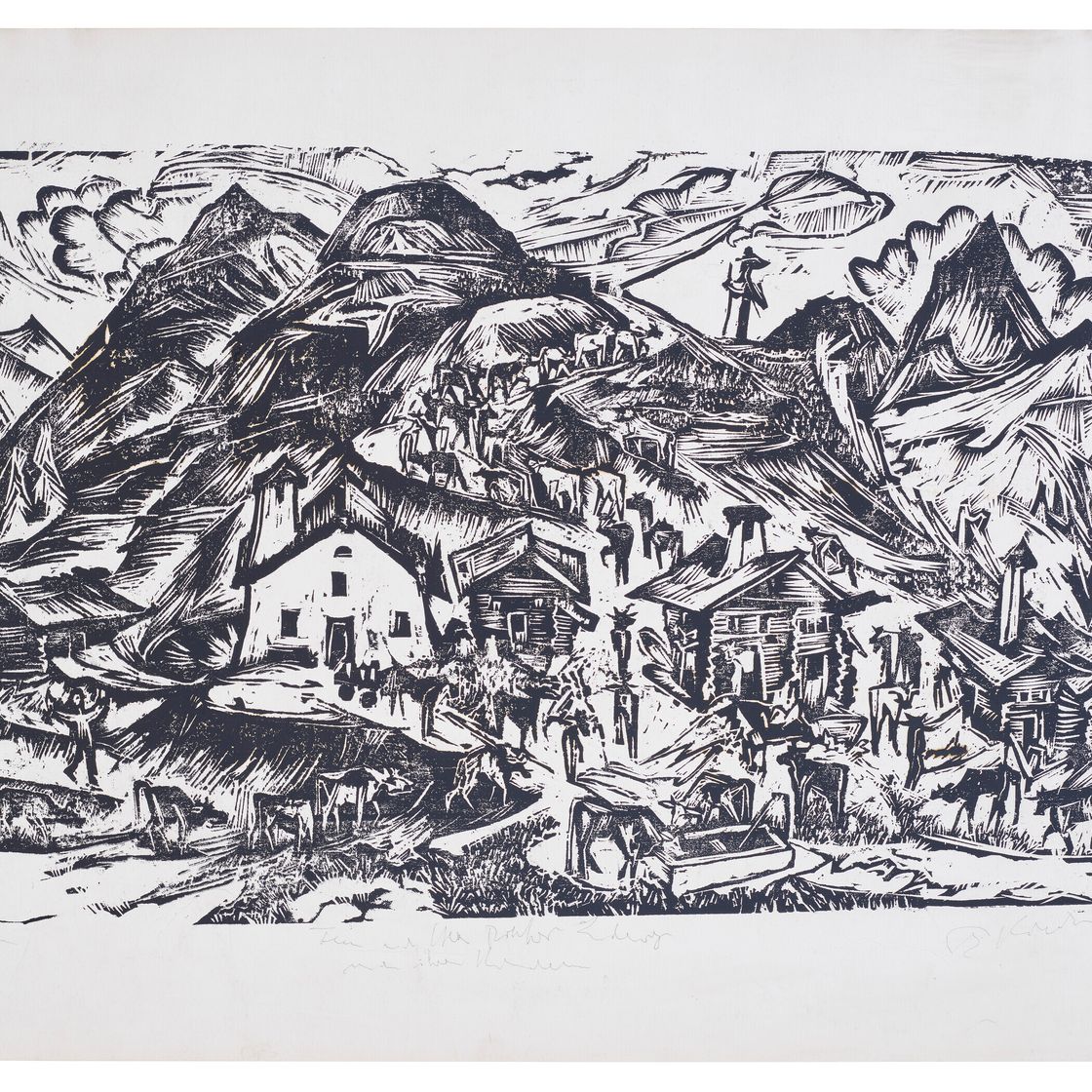 Ernst Ludwig Kirchner — Штаб-квартира в Альпах, Германия (Альпауфцуг), изображение 1