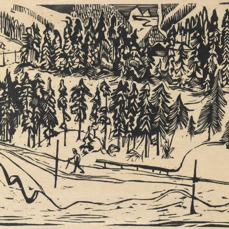 Ernst Ludwig Kirchner — Сертигвег зимой 1927 года