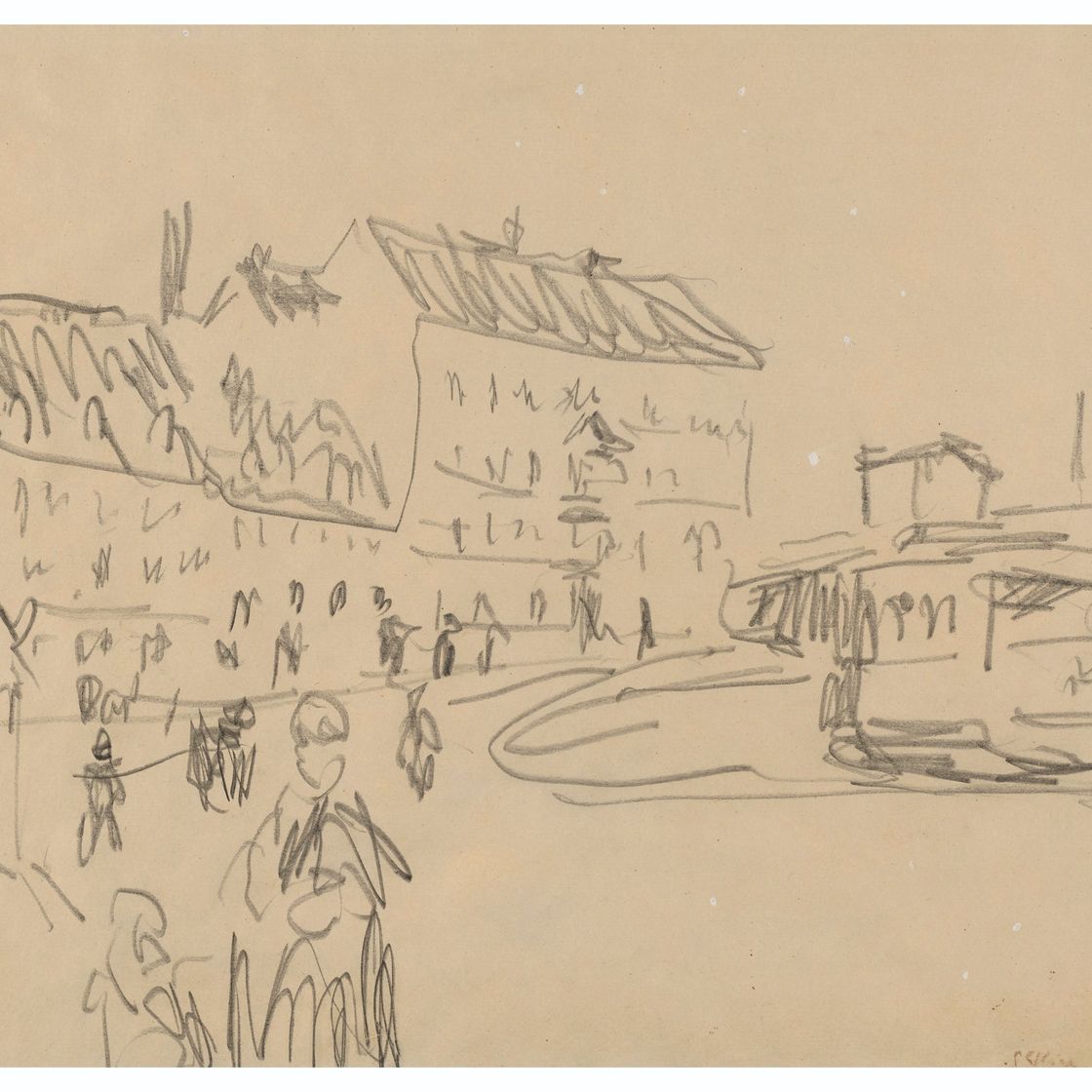 Ernst Ludwig Kirchner — Штрассенбан в Дрездене, изображение 1