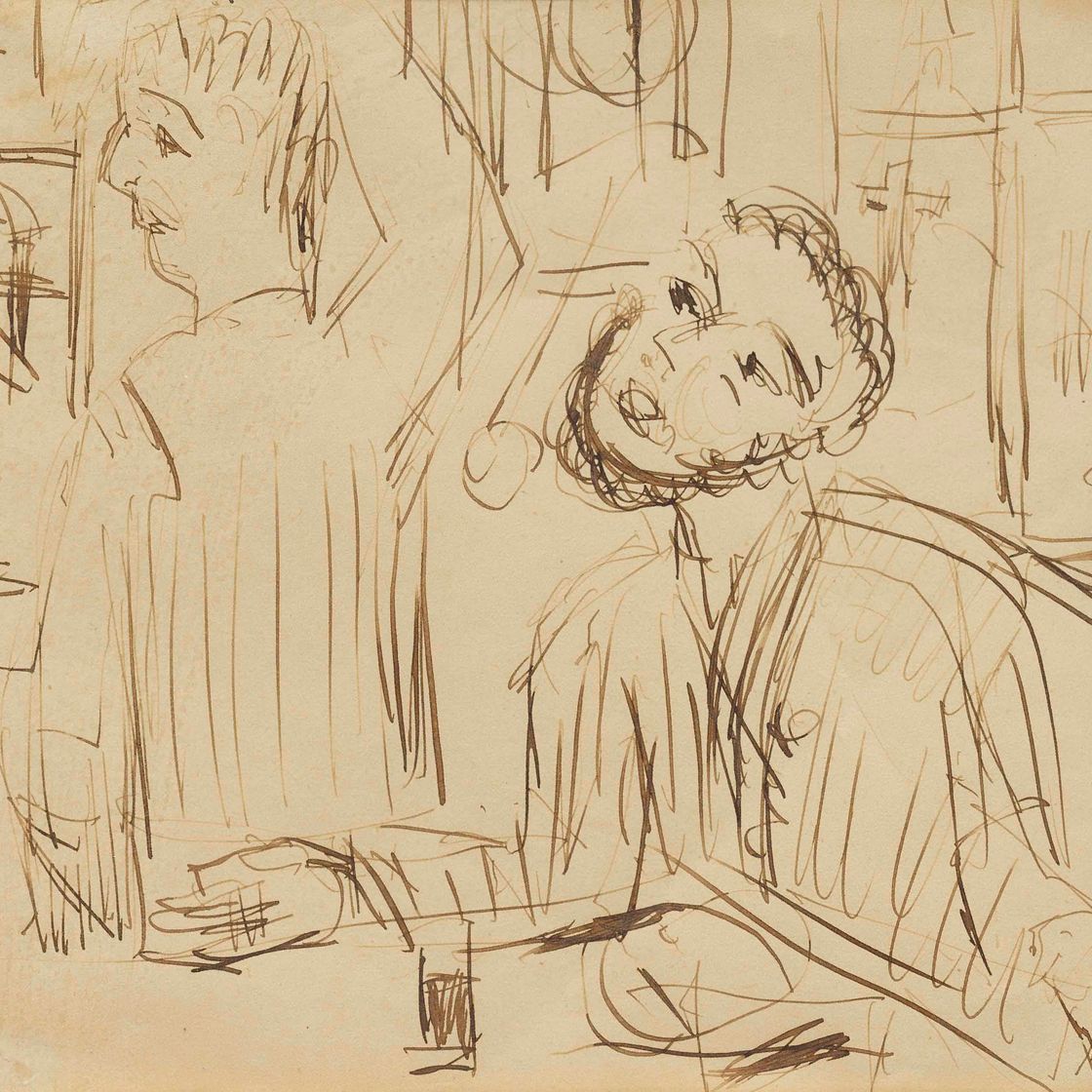 Ernst Ludwig Kirchner — Цвей Меннер и эйнемская тишина, 1920