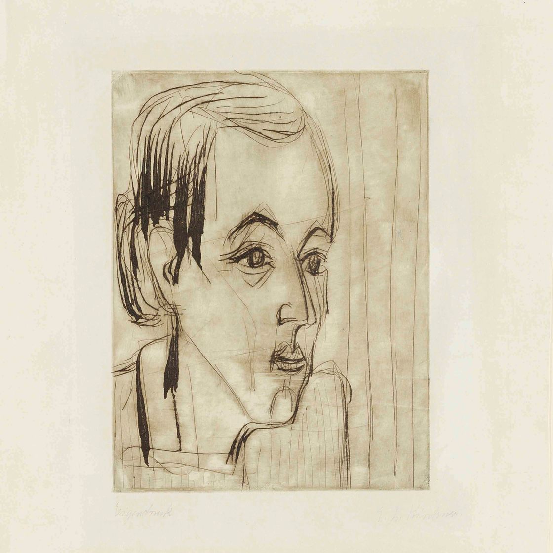 Ernst Ludwig Kirchner — Портрет фрау Дженни, 1924
