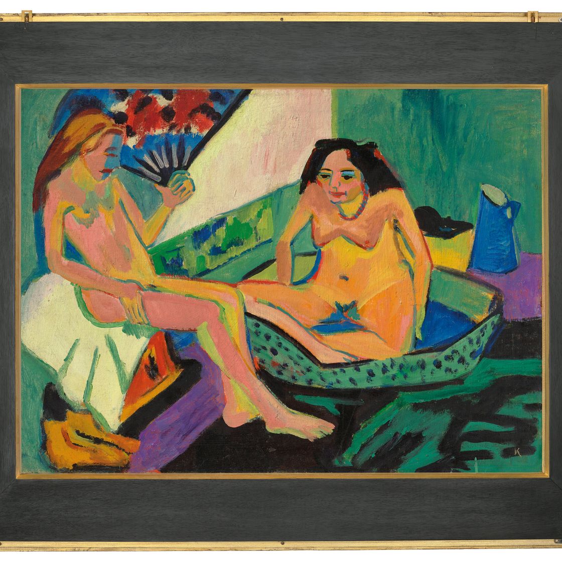 Ernst Ludwig Kirchner — Цвей, девушка из семьи Бадеванне (Фрау флахер, жена и девушка из семьи Фехер) (справа); Сиделка шварцхааригер, женщина из семьи Бадеванне (справа), изображение 4