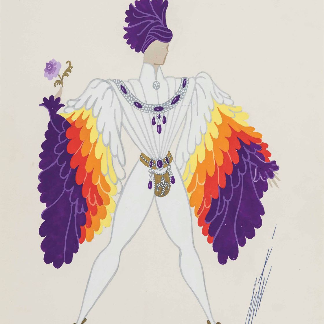 Erté — Принц рядом с розой