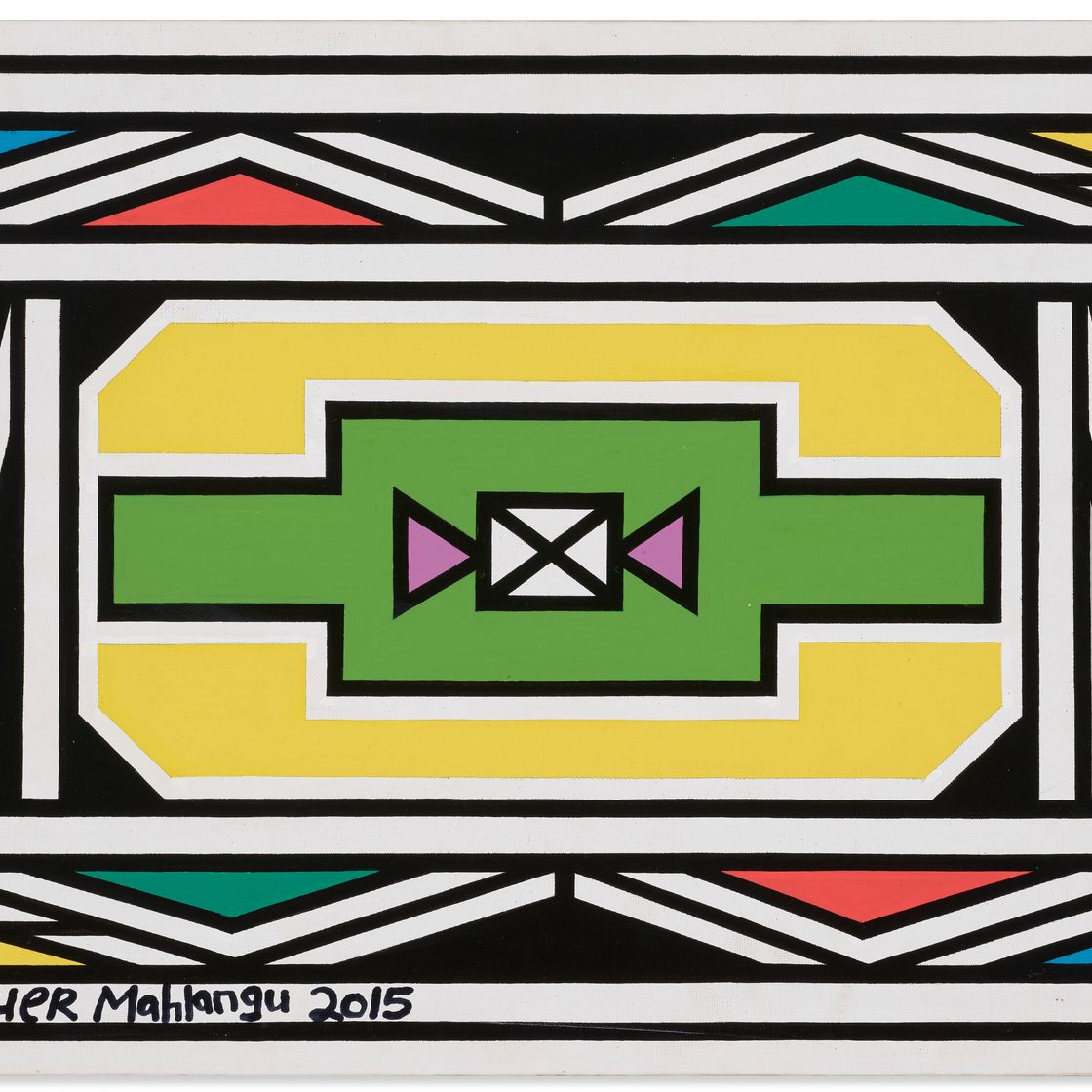 Esther Mahlangu — АБСТРАКТНАЯ ФРЕСКА НДЕБЕЛЕ (УМГВАЛО)