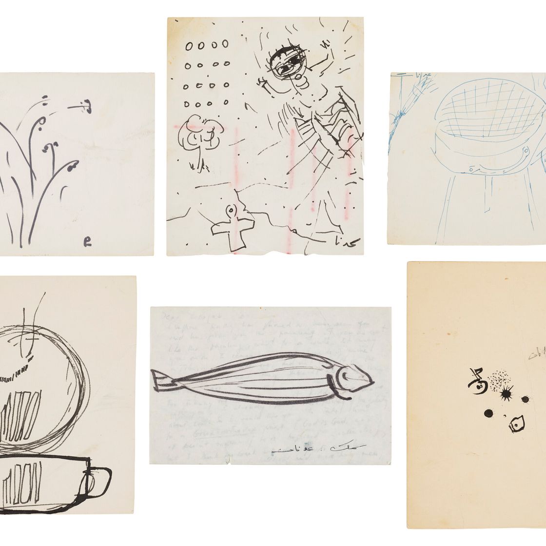 Etel Adnan — Без названия (наброски и письма)