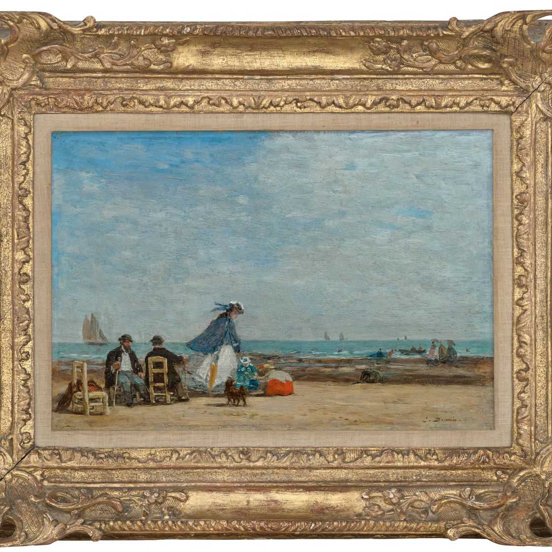 Eugène Boudin — Сцена на пляже в Довиле, изображение 2