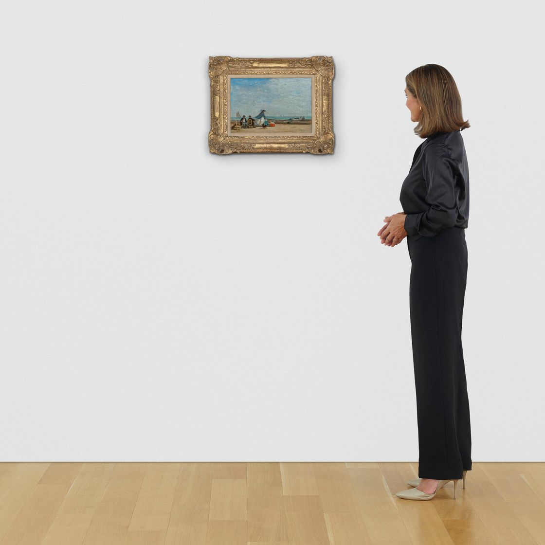 Eugène Boudin — Сцена на пляже в Довиле, изображение 4