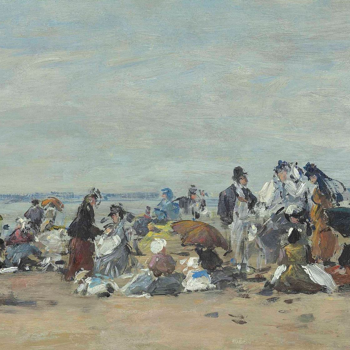 Eugène Boudin — Сцена на пляже в Трувиле