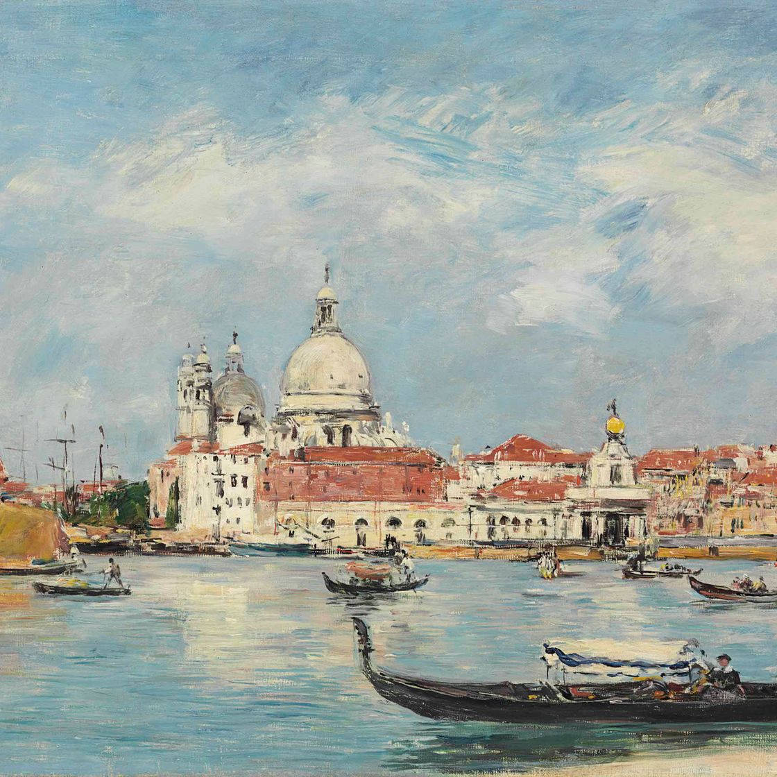 Eugène Boudin — Венеция, ла-Салют, ла-Дуэн, ла-Джудекка в фонде, вид на Гранд-канал