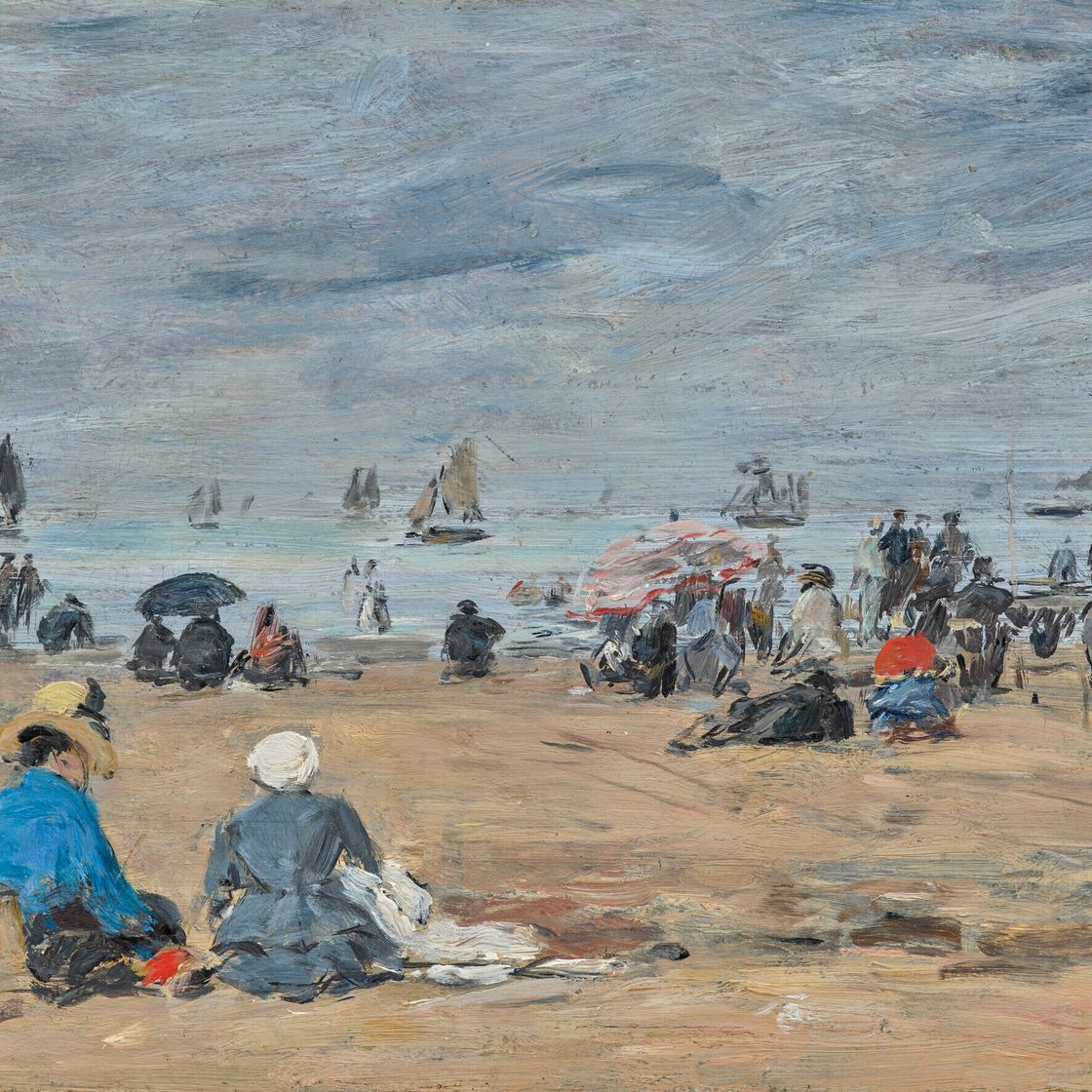 Eugène Boudin — Трувиль, сцена на пляже, изображение 1