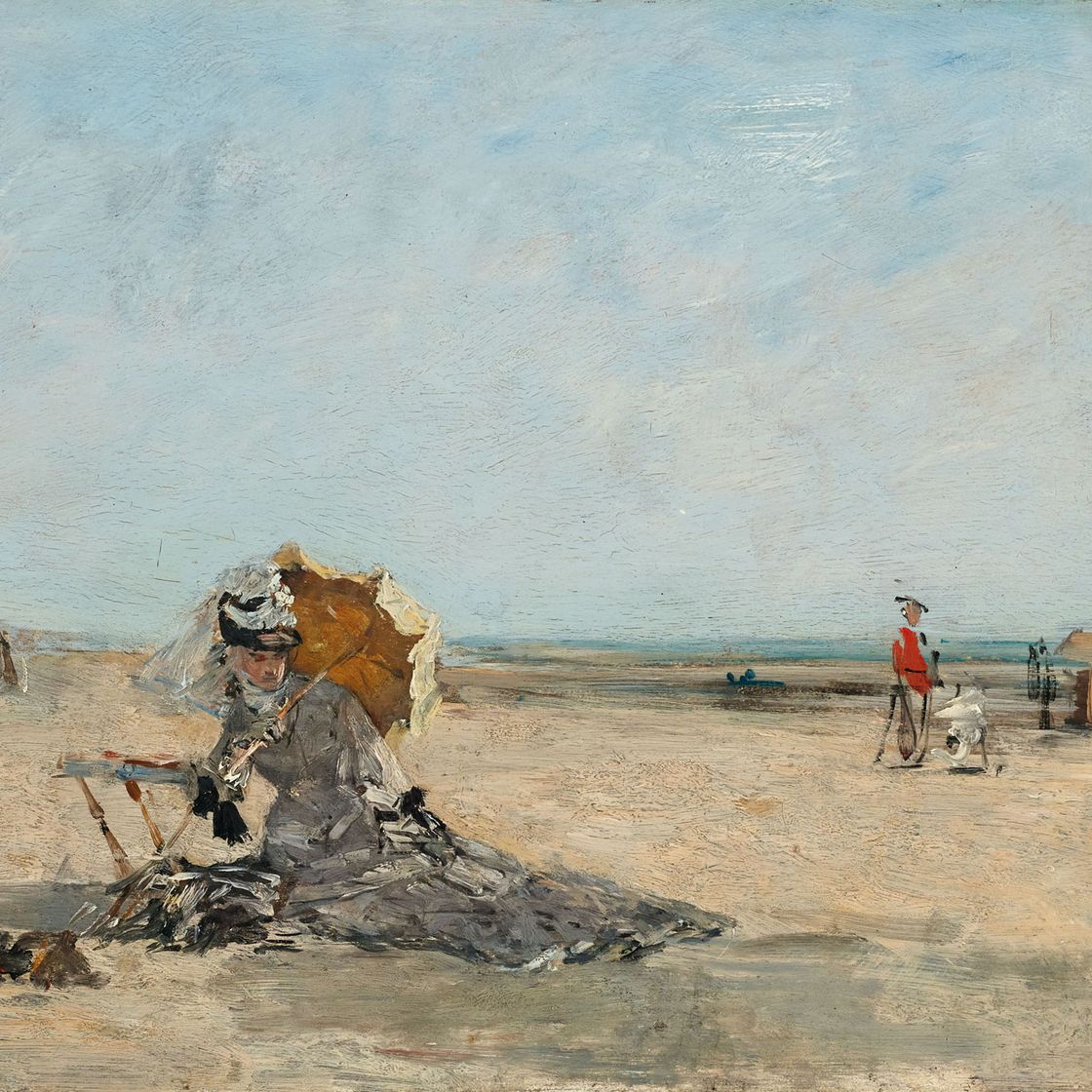 Eugène Boudin — Женщина, похожая на красавицу на пляже