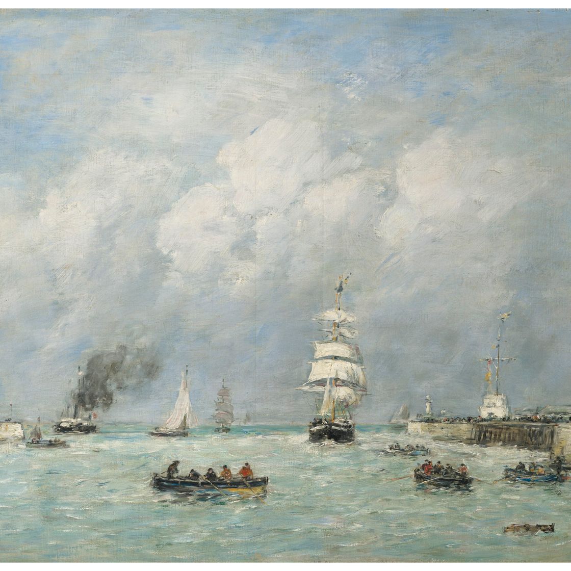 Eugène Boudin — Гавань и, наконец, порт, изображение 1