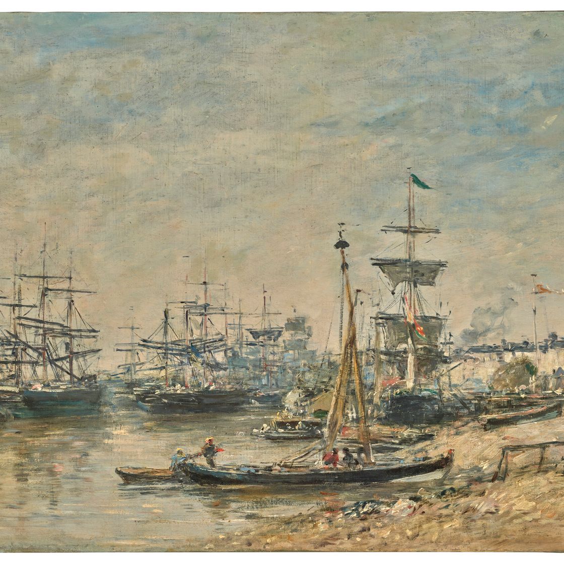 Eugène Boudin — Бордо, ле-порт, изображение 2